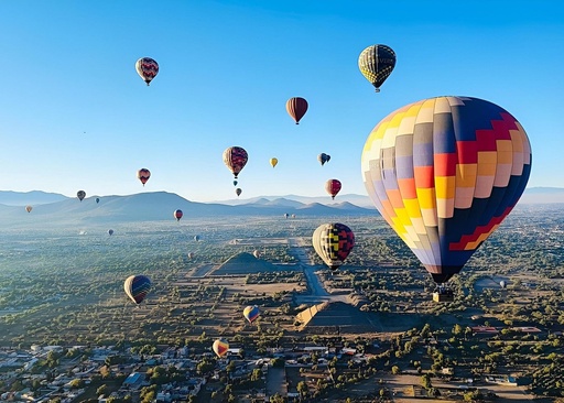 Balloon flight + local tour from Mexico City